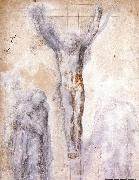 Michelangelo Buonarroti Christ Crucified between the Virgin and Nicodemus oil on canvas